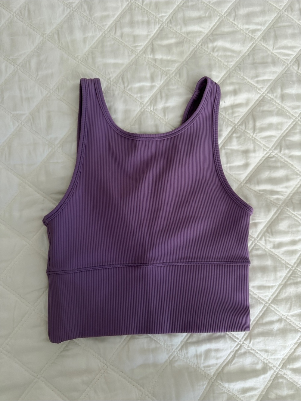 Lululemon Ribbed Purple Crop Tank Top